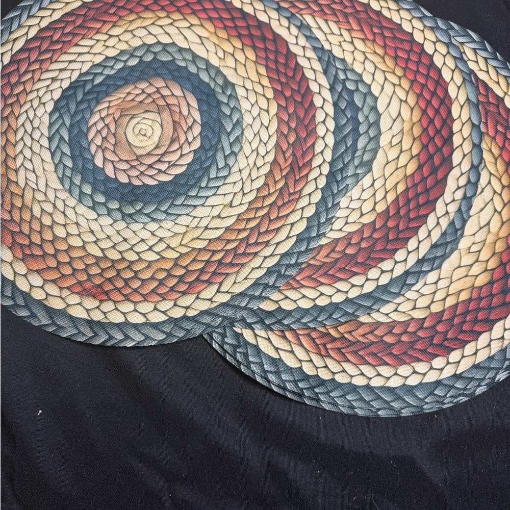 Multicolor Braided Placemat set of 10 - Picture 2 of 3